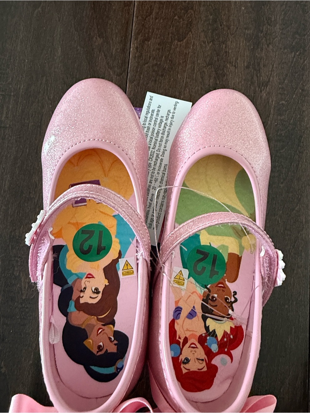 NWT Rare Disney Princess Girls Pink Sparkle Princess Light Up Mary Jane Shoes - Picture 2 of 12